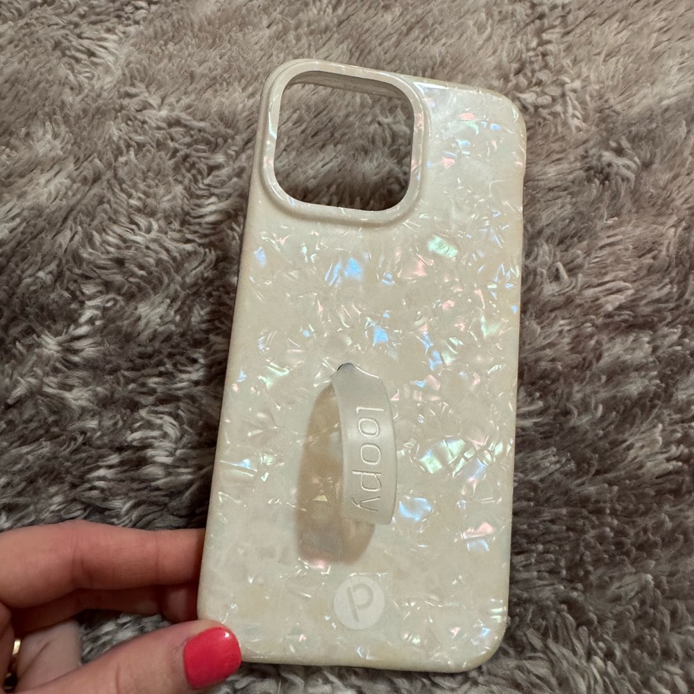 Loopy Case Iridescent White Phone Case